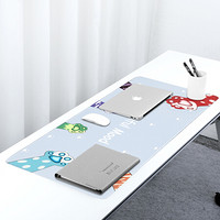 BUBM 鼠标垫超大号卡通可爱动物办公桌垫笔记本电脑垫学生书写桌面垫电竞游戏垫键盘垫 XJZD-B 灰色6爪大号