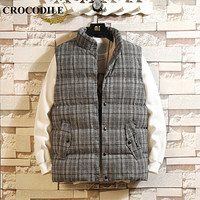 鳄鱼恤（CROCODILE）马甲 男士2019秋冬时尚潮流休闲百搭修身马甲 A163-MK01 黑色 2XL