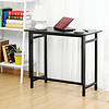 施豪特斯（SHTS）电脑桌 免安装书桌可折叠学习桌子台式电脑桌边桌F30-1 黑胡桃色