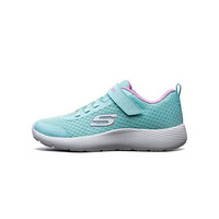 斯凯奇（Skechers）时尚女儿童运动 魔术贴轻盈舒适低帮休闲鞋 83070L 浅绿色/紫色 33.5