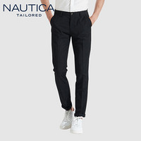 诺帝卡 NAUTICA 2019秋装新款修身西服裤男士抗皱免烫商务正装休闲男裤子 NXK95022 黑色 31(170/76A)