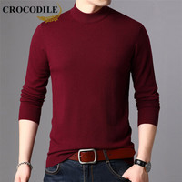 鳄鱼恤（CROCODILE）羊毛衫 男士2019秋冬时尚潮流圆领套头毛衣 721-1-X8010 红色 185/125