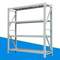 施尔福 200kg/层加厚中型货架仓储家用置物架仓库库房展示架 白色长120*宽50*高200cm四层主架