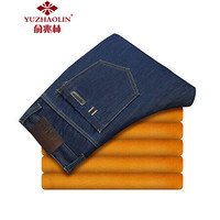 俞兆林（YUZHAOLIN）男士牛仔裤时尚简约加绒加厚直筒牛仔长裤8007蓝色29