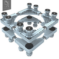 七角板 洗衣机底座DZ08 滚筒洗衣机底座架 波轮洗衣机支架加高 通用海尔西门子小天鹅美的小米三洋松下统帅LG