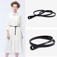 斯提亚(STIYA)腰带女连衣裙百搭时尚配裙子衬衫免打孔细腰带牛皮装饰小皮带女 893S081005黑色