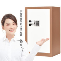 奈高 NG保密柜文件柜办公柜国宝锁档案柜钢制防盗矮柜咖白款900*550*420mm