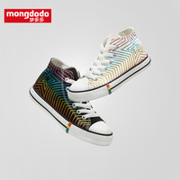 巴拉巴拉旗下梦多多mongdodo童鞋儿童休闲胶鞋2019年秋季新款中大童休闲鞋79211202402白色调34