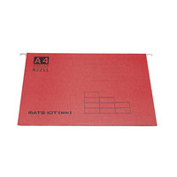 欧标（MATE-IST）挂快劳文件夹A4款 档案分类吊挂文件册资料收纳夹红色40个装 B2211