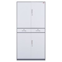 钱柜 文件柜铁皮柜 办公柜子档案柜资料柜凭证柜带锁 钢制办公家具 拆装套色 二斗双节柜