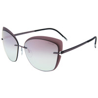  Silhouette女款紫色镜框蓝紫色镜面镜片眼镜太阳镜8166 75 4041 67MM