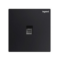 legrand 罗格朗 开关插座面板86型逸景碳素黑色大面板墙壁电源插座开关 电话插座