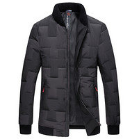 凯撒KAISER 秋冬季韩版男士短款加厚品牌羽绒服休闲时尚外套KSYR88317 黑色 170