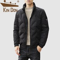 金盾（KIN DON）羽绒服 男2019冬季新款休闲百搭韩版潮流青年冬款加厚保暖立领外套 QT6010-902 黑色 XL