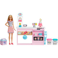 芭比（Barbie）女孩玩具提升动手能力 芭比娃娃之甜品烘焙厨房 GFP59