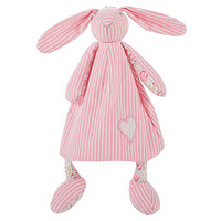 麦侬贝儿 婴儿安抚巾兔子手偶儿童玩具口水巾毛绒玩具布艺安抚玩偶0-1-2-3岁宝宝玩具 安心兔安抚巾粉色