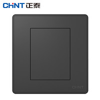 正泰（CHNT）NEW2 W95106 灰色开关插座面板 家用空白面板 （2只装）