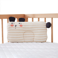 威尔贝鲁（WELLBER）婴儿定型枕宝宝枕头彩棉新生儿U型枕动物造型款熊猫达人22*37cm