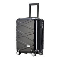 秀乐途(Surelaptop) 拉杆箱个性条纹26英寸万向轮旅行李箱男女学生TSA密码箱休闲行李箱包黑色