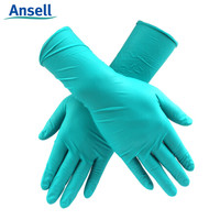 ANSELL 92-605 加长手套丁腈橡胶食品家用医用检查手术实验室手套100只/盒 9# 定做