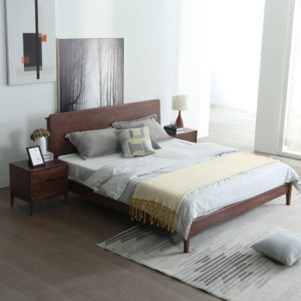 商品掌上明珠家居 北欧现代实木床 卧室简约双人床 1.8米 esa120