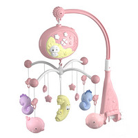 糖米（Temi）多功能音乐床铃床头摇铃 婴儿玩具0-3-6-12个月新生婴幼儿童宝宝趣味安抚0-1岁 粉色充电彩盒装