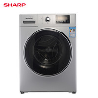 夏普（SHARP） 9公斤 变频滚筒全自动洗衣机 等离子无缝焊接内筒 单烘干程序 静音筒自洁 XQG90-2758W-H
