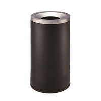 南 GPX-110Y 户外垃圾桶 港式斜口垃圾筒公用垃圾箱果皮桶 黑色烤漆 内桶容量50升