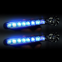 乐往 抖音网红汽车风能灯中网灯 LED风力风能车用日行灯 车头辅助灯 装饰风能灯