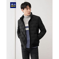 HLA海澜之家羽绒服男2019冬季新品简洁立领经典净色保暖外套HWRAJ4R025A黑色(46)180/96A(52) cz