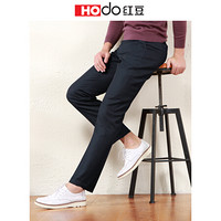 红豆（Hodo）男装 西裤男商务休闲男士纯色修身西裤 B5藏青色 33