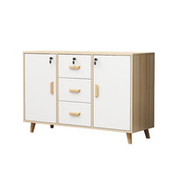 奈高 NG木质文件柜矮柜办公柜打印机柜办公室柜储物柜茶水柜-1.2米三抽二门