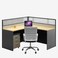 麦森（maisen）屏风工位 办公家具L型卡座职员办公桌子 白+灰色可定制 MS-19XM-0837