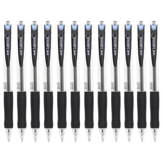 uni SN-100 按动式圆珠笔 黑色 0.5mm 12支装