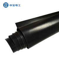 中宝电工 10KV 5mm厚1米8.5kg黑色 绝缘橡胶垫 绝缘地毯 配电房配电室用绝缘胶板 现做 货期1-15天
