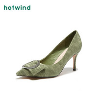 热风HotwindH04W9711女士高跟鞋 07绿色 35