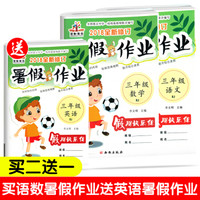 （买2送1）暑假作业 假期快乐练：三年级语文+数学+英语（套装共3册 人教版 2018全新修订）