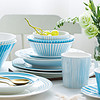 悠米兔yomerto  北欧碗碟套装家用陶瓷餐具创意碗盘网红个性盘子汤碗   蓝白调20件套