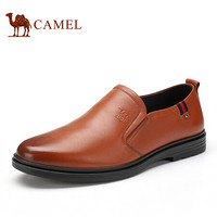 骆驼（CAMEL） 柔软牛皮套脚商务休闲男士皮鞋 A912247480 黄色 39