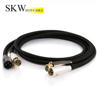 SKW 发烧级 单晶铜 XLR平衡线 卡侬线 前级后级解码功放音响卡农平衡线 一对 BG-09-2米