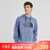 北面（the north face）19秋冬新品男士户外帽衫大logo印花卫衣3VTH HKW/蓝色 XL