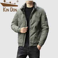 金盾（KIN DON）羽绒服 男2019冬季新款休闲百搭韩版潮流加厚保暖冬款青年外套 QT6010-902 军绿色 XL