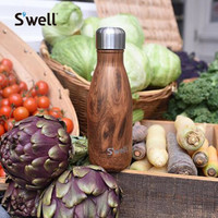 美国Swell 木纹系列双层保温杯保冷杯星巴克杯子男女便携车载 柚木260ml