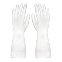 澳洲Mr Clean手套洗碗3双装 家务清洁橡胶皮手套厨房耐用防水洗衣手套薄 M码