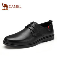骆驼（CAMEL） 牛皮系带男士商务休闲皮鞋 A912247490 黑色 39