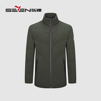 柒牌 SEVEN 羽绒服男2019冬季新品男士休闲保暖上衣白鸭绒外套 117E70020 军绿185