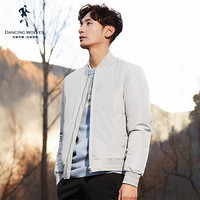 与狼共舞 DANCING WOLVES 羽绒服男2019冬季新款保暖加厚时尚简约修身外套72096071110 010米灰 170/88A