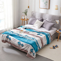 博洋家纺（BEYOND）床上用品 珊瑚绒毯子 学生儿童毯午睡毯双人盖毯 小蘑菇(蓝) 180*200cm