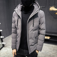 富铤 FORTEI 棉衣男装冬季保暖棉服男士新款连帽休闲修身外套防风衣服加厚棉袄男 ALG1758 灰色 L