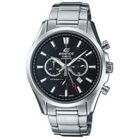 CASIO 卡西欧 EDIFICE系列 EFB-504JD-1A 男士石英表 黑色 银色 不锈钢